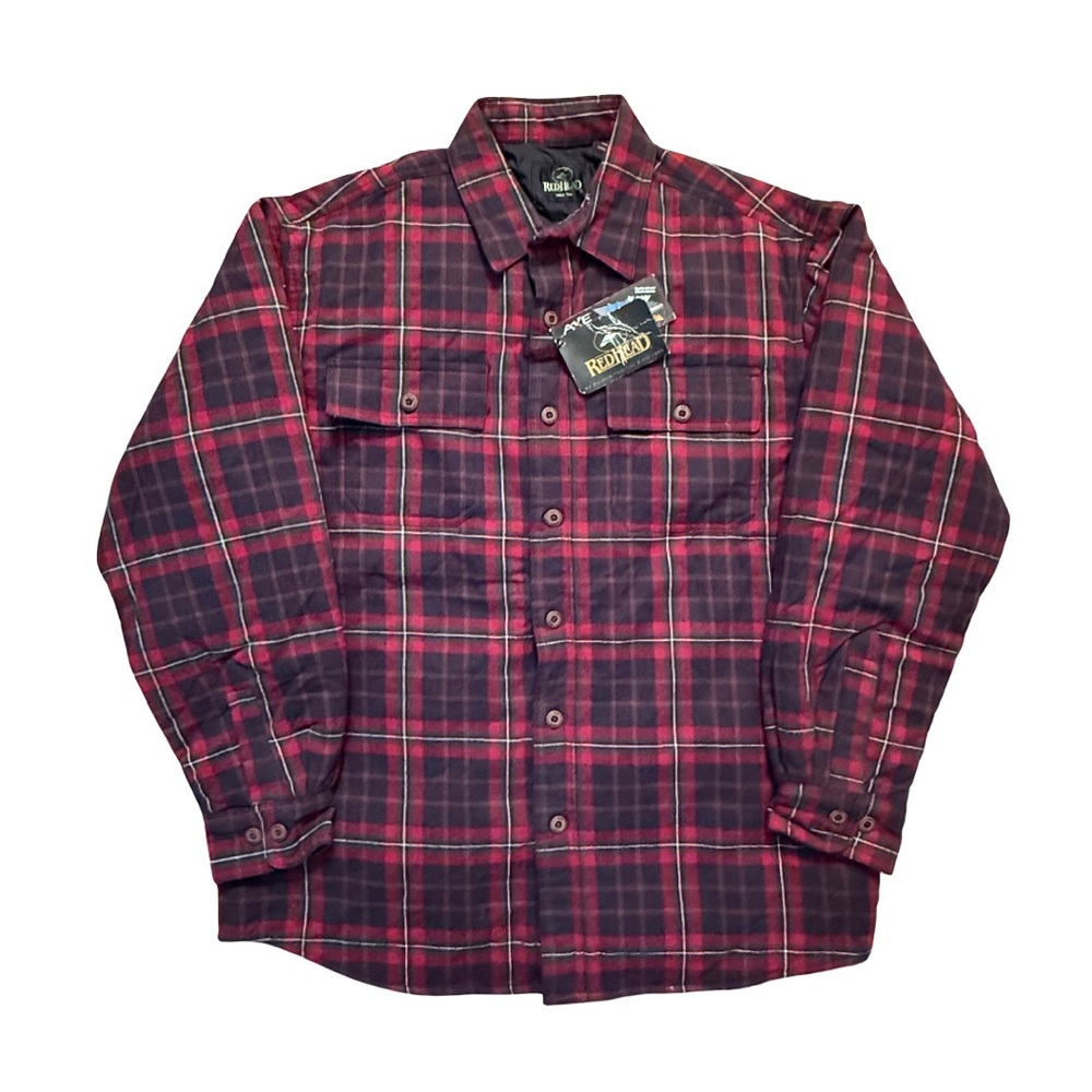 Vintage RedHead Lined Button Up Flannel Jacket Red Large